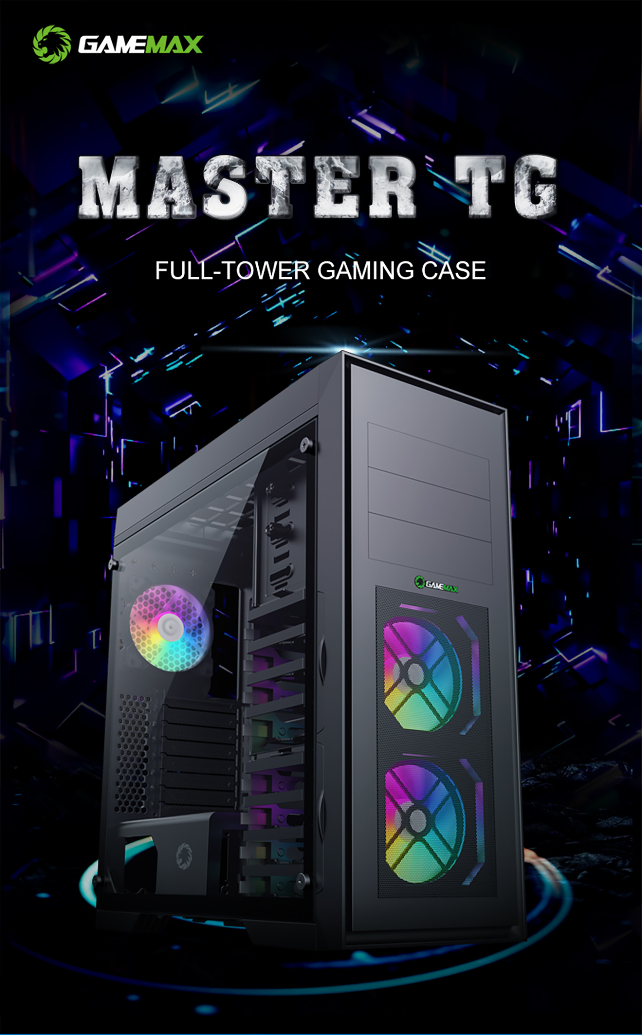 GAMEMAX Master TG Black Tempered Glass Full Tower Computer Case